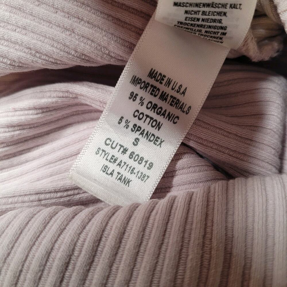 Agolde Tank Top Small Frosting Isla Cut Out Ruched Ribbed Bustier Pastel Y2K - Picture 5 of 6